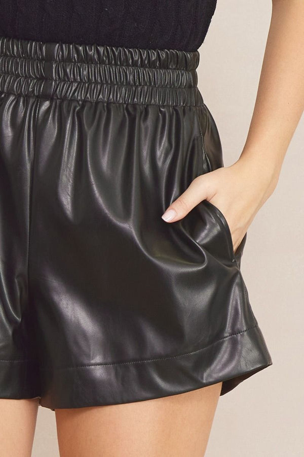 Perfectly You Faux Leather Shorts