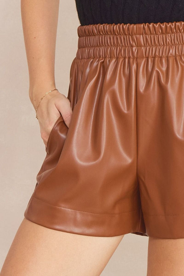 Perfectly You Faux Leather Shorts