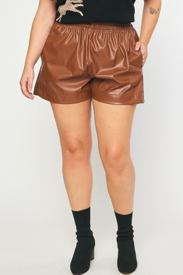 Perfectly You Faux Leather Shorts