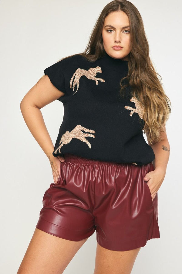 Perfectly You Faux Leather Shorts