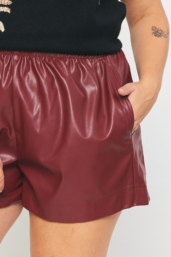 Perfectly You Faux Leather Shorts