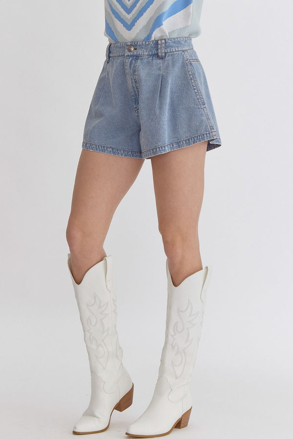 Denim With Some Flare Shorts