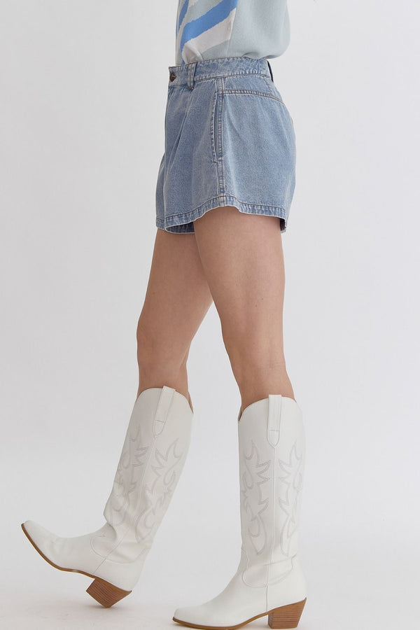 Denim With Some Flare Shorts