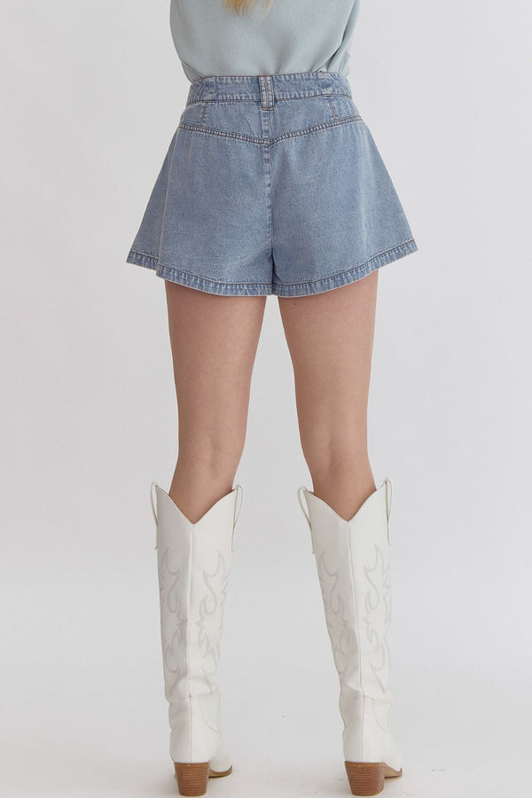 Denim With Some Flare Shorts