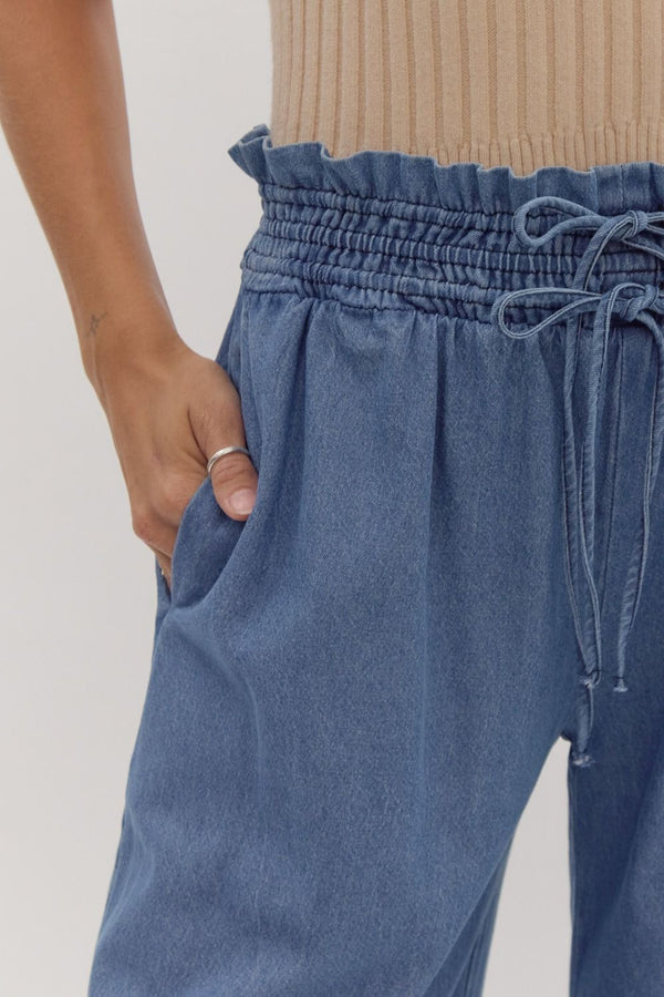 Tie Pants - Denim