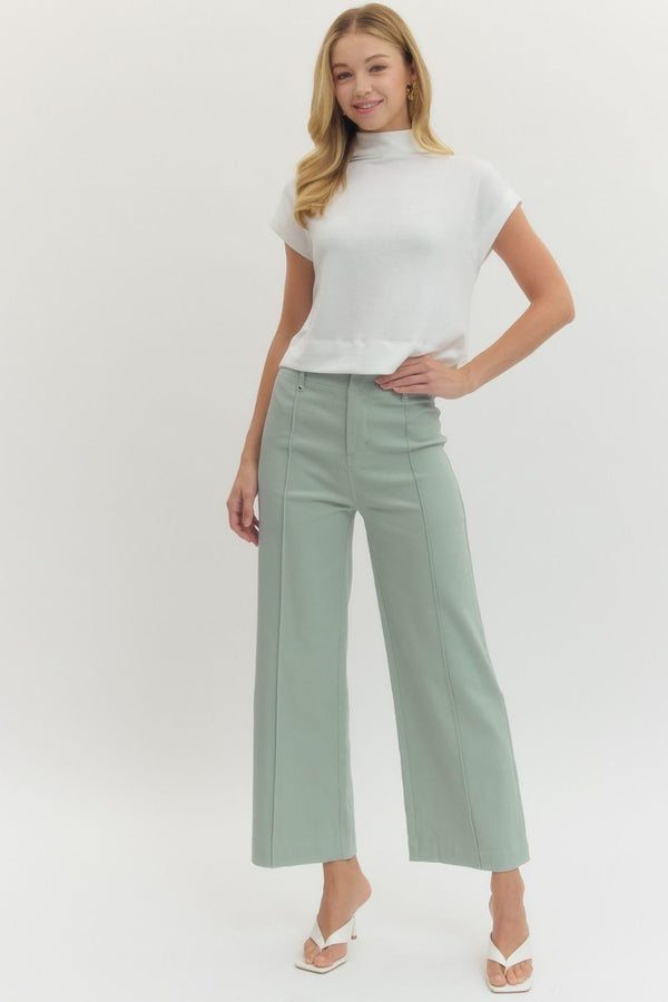 Making My Way Seam Seafoam Denim Pants
