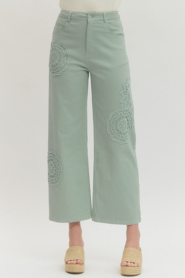 Bloom & Lace Wide Leg Pants