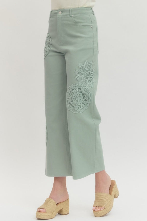 Bloom & Lace Wide Leg Pants