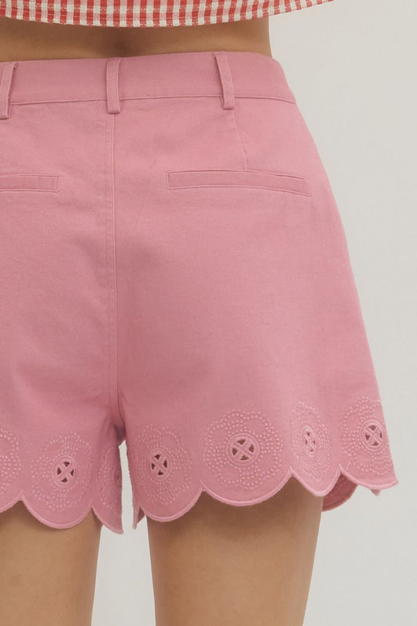 The Sweet Scallop Shorts | Blush