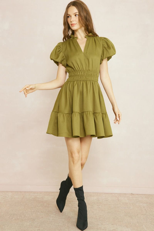 By Your Side Dress Olive