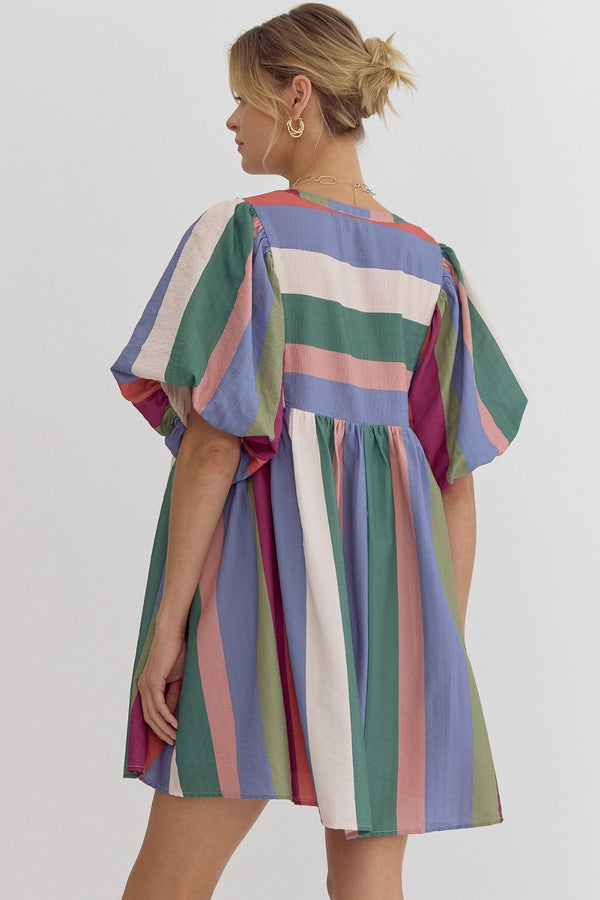 Double the Fun Dress Blue Plum