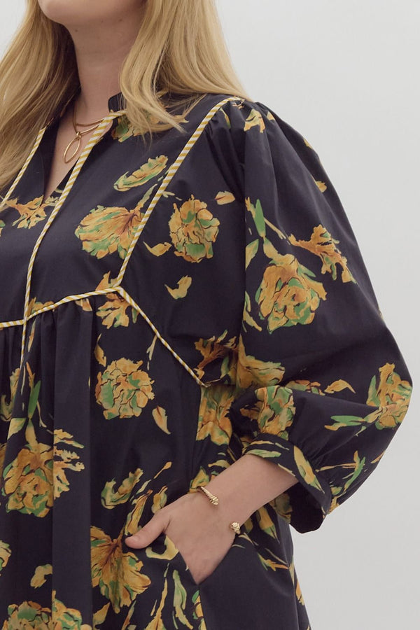 Feeling Radiant Dress- Black