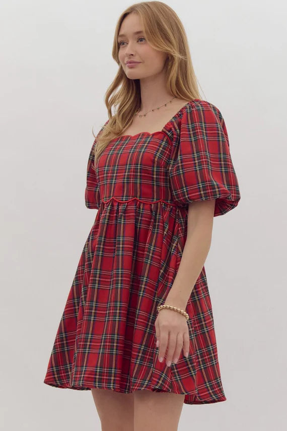 Plaid Moments Christmas Dress