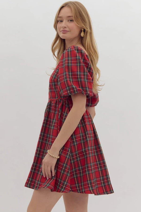 Plaid Moments Christmas Dress
