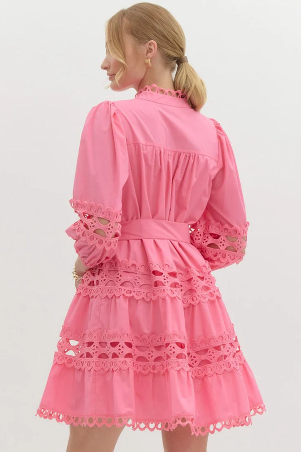 Bubblegum Pink Lace Dress