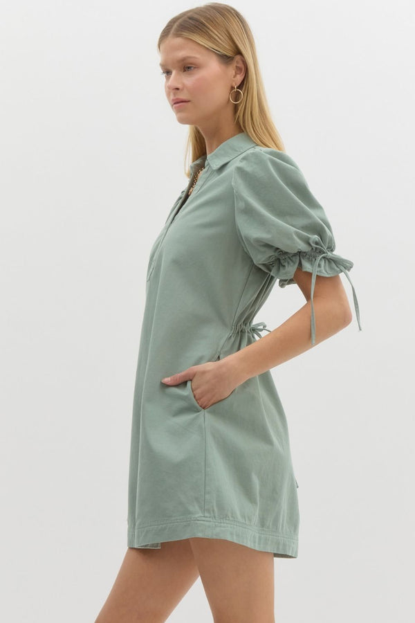 Spring Color Denim Dress