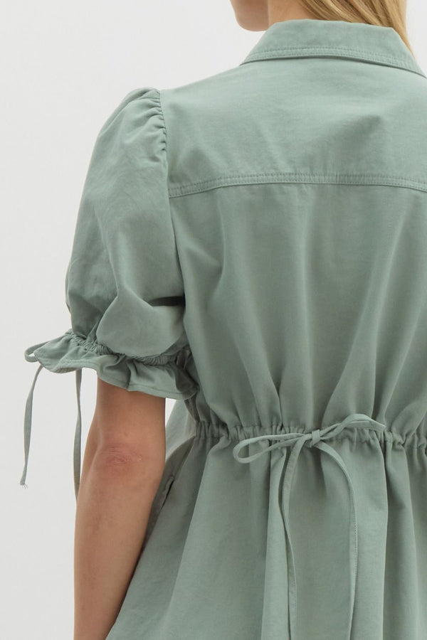 Spring Color Denim Dress