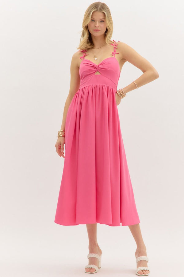 Dreaming Of Sunshine Keyhole Midi Dress