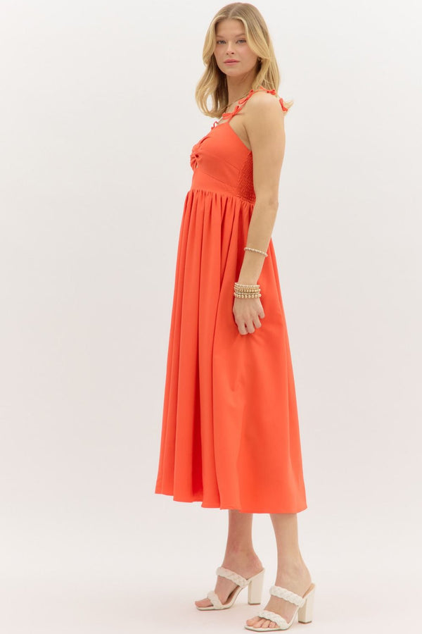 Dreaming Of Sunshine Keyhole Midi Dress