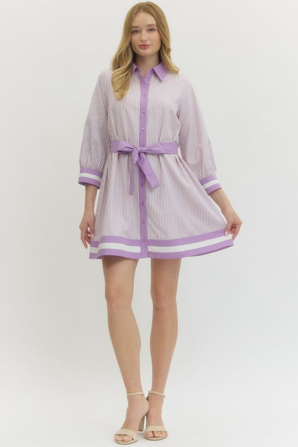 The Lavender Lane Striped Dress