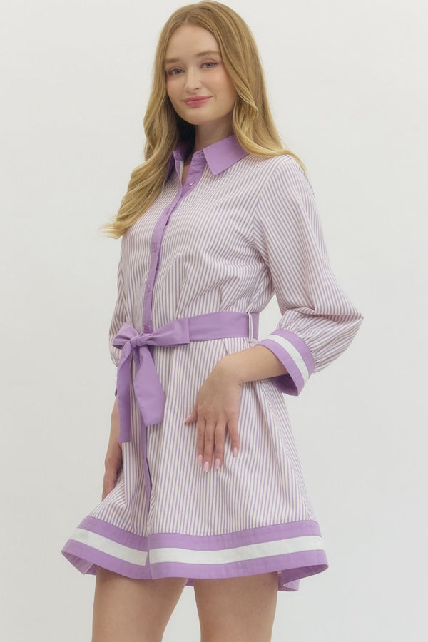 The Lavender Lane Striped Dress