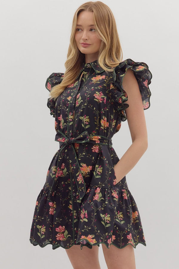 Floral Wish Dress | Black