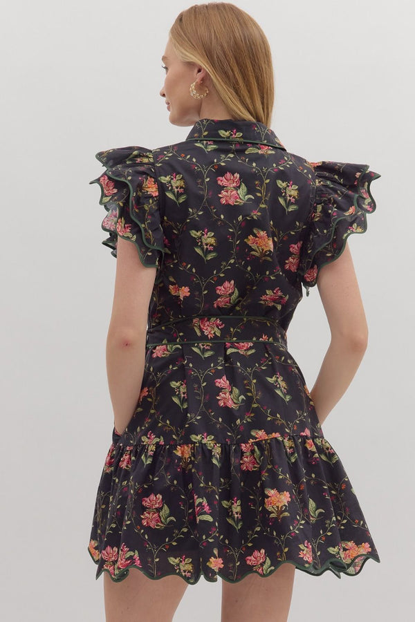 Floral Wish Dress | Black