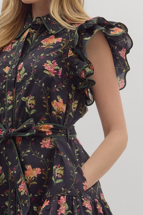 Floral Wish Dress | Black
