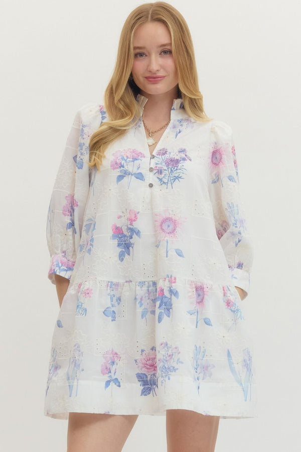 Petals & Lace Eyelet Dress