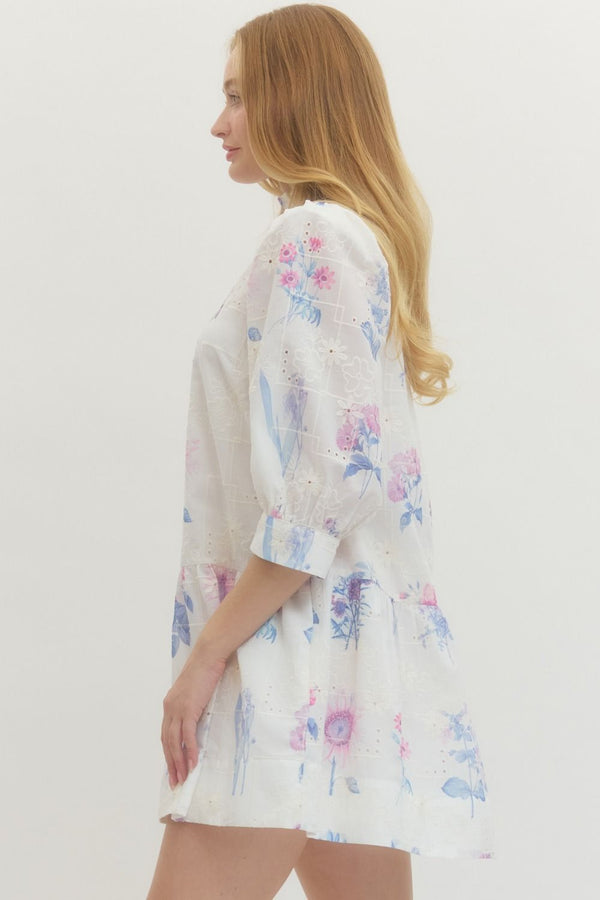 Petals & Lace Eyelet Dress