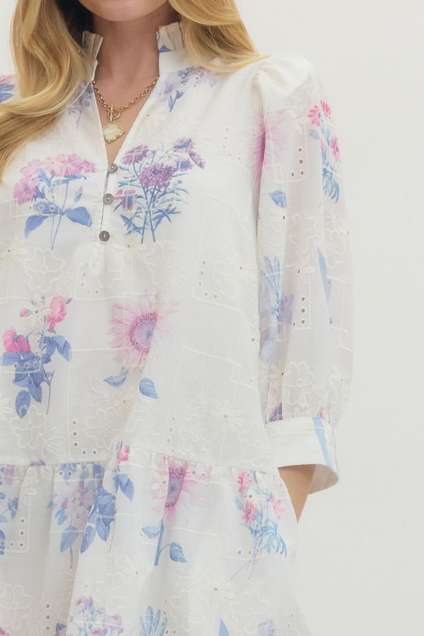 Petals & Lace Eyelet Dress