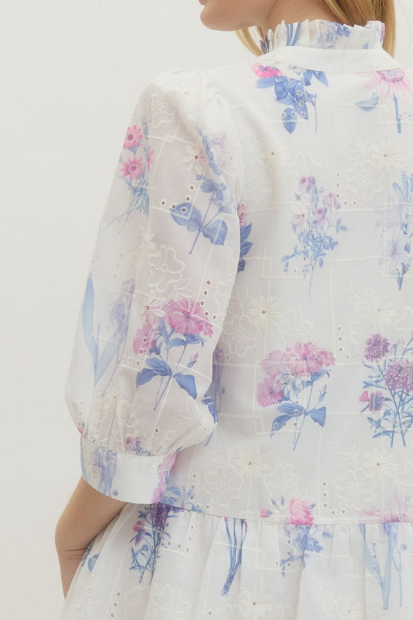 Petals & Lace Eyelet Dress