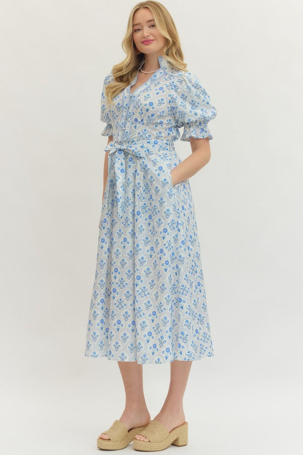 Blue Skies & Blooms Midi