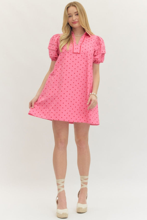 The Polished Polka Mini Dress