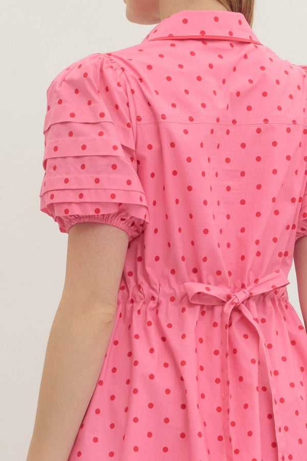 The Polished Polka Mini Dress