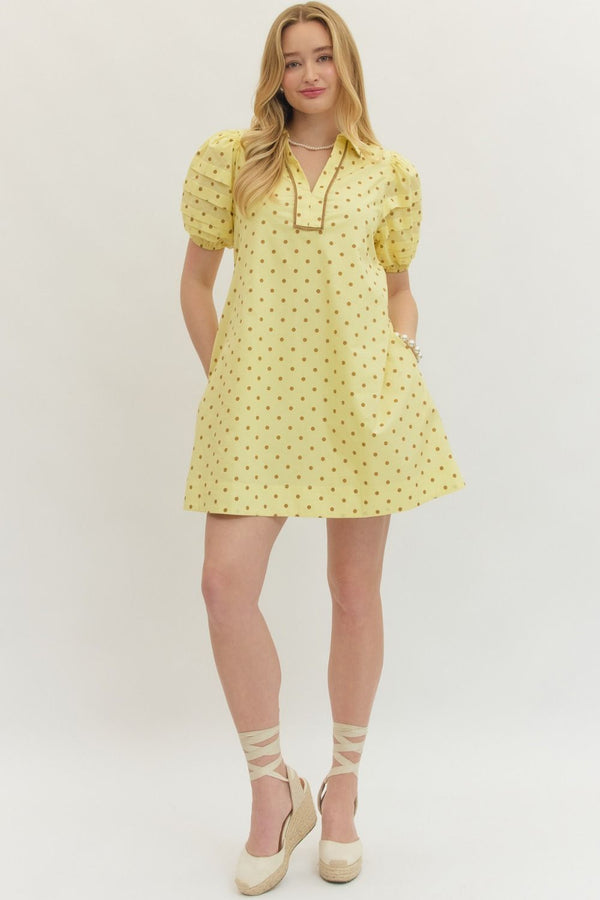 The Polished Polka Mini Dress