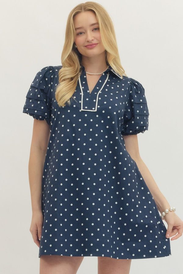 The Polished Polka Mini Dress
