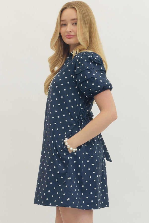 The Polished Polka Mini Dress