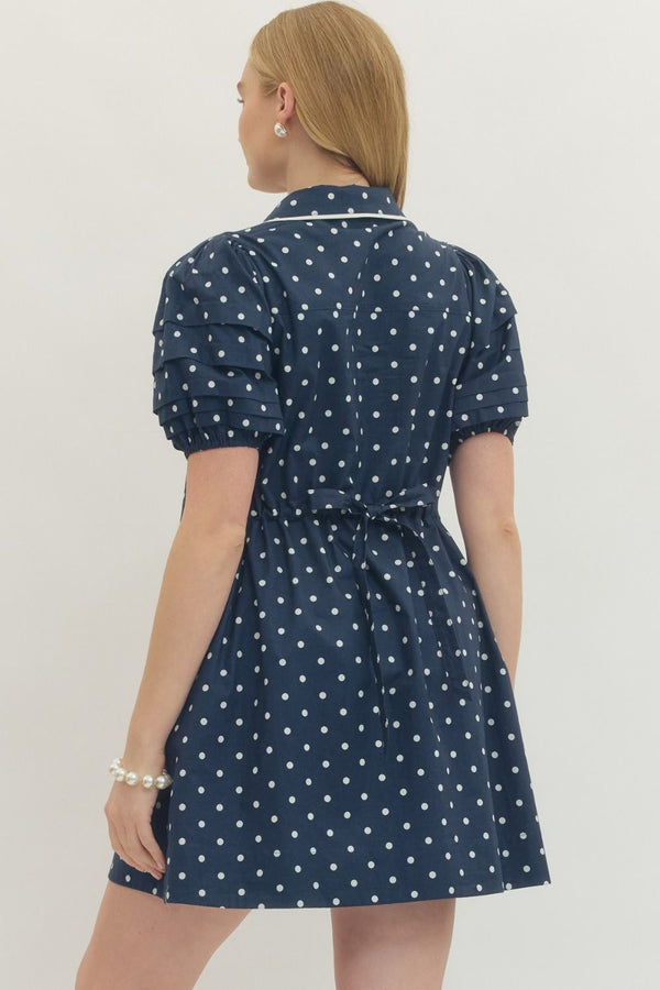 The Polished Polka Mini Dress