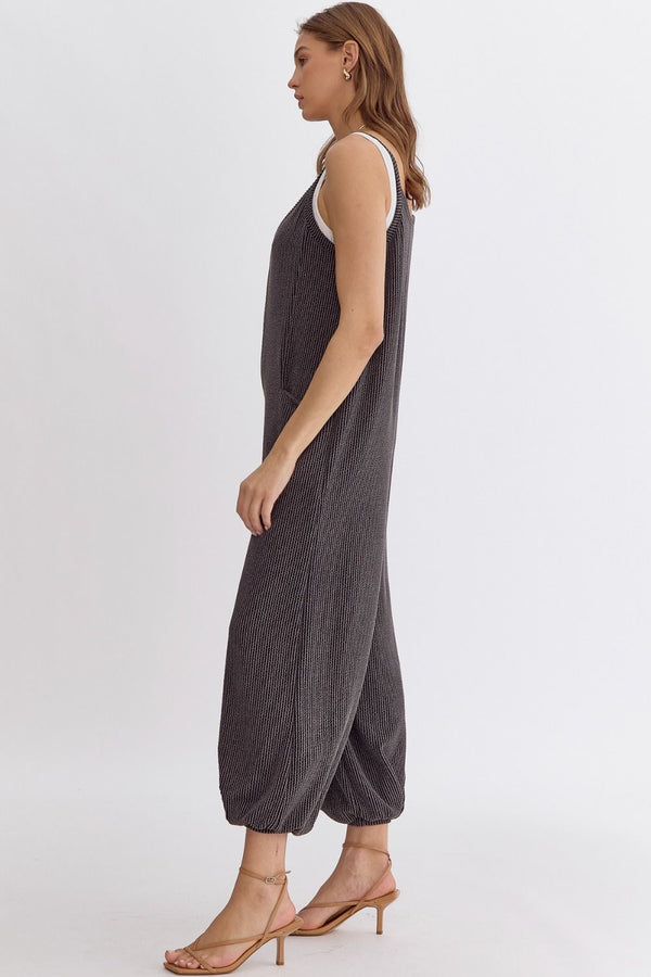 Here to Style Ribbed Jumpsuit