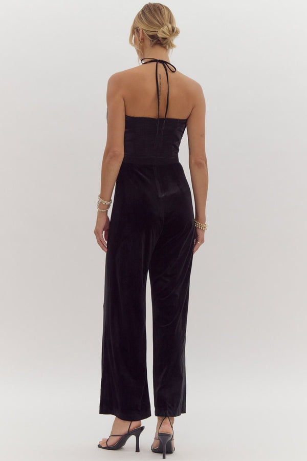 Velvet Bow Jumpsuit