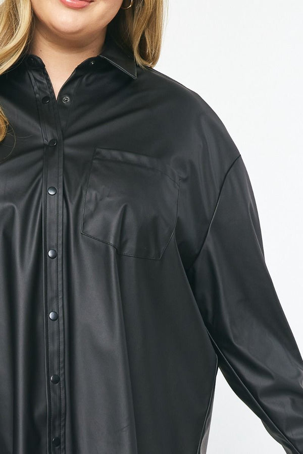 Serving It Up Metallic Button Up - Regular and Plus!