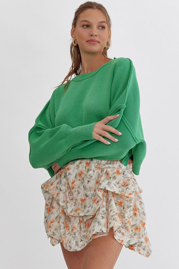 Spring In It Sweater Green