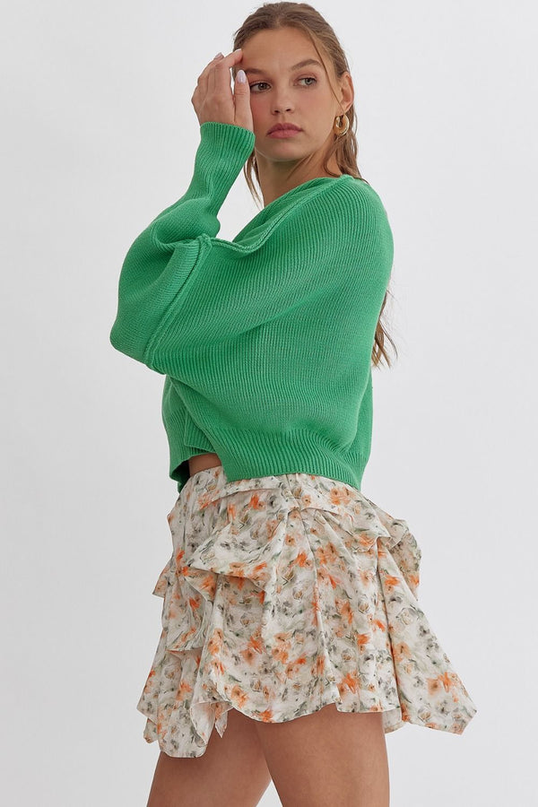 Spring In It Sweater Green