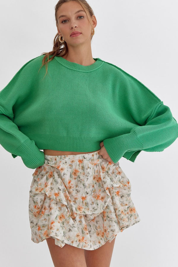 Spring In It Sweater Green