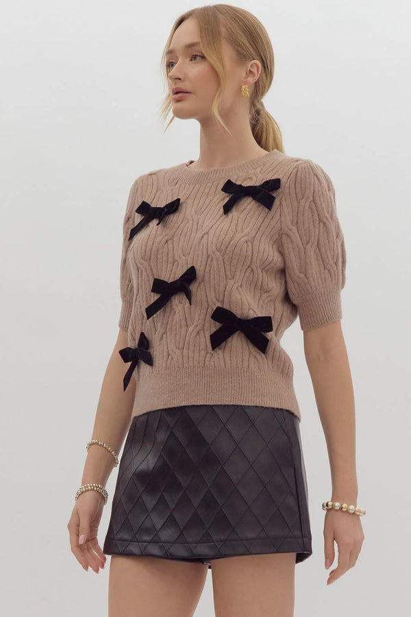Velvet Bow Sweater