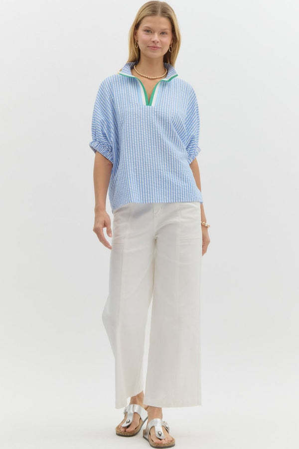 In The Breeze Top - Blue Green