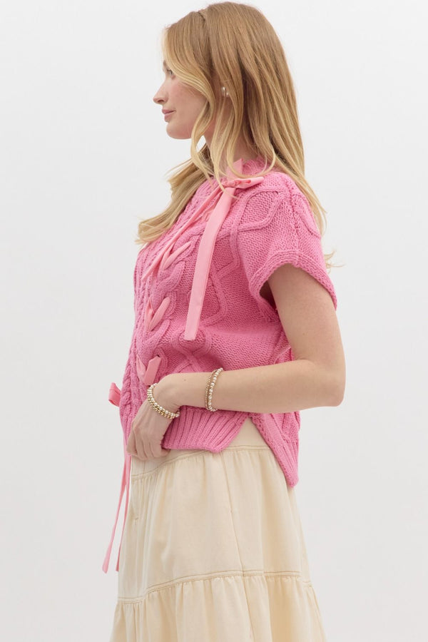 Be My Baby Pink Ribbon Sweater