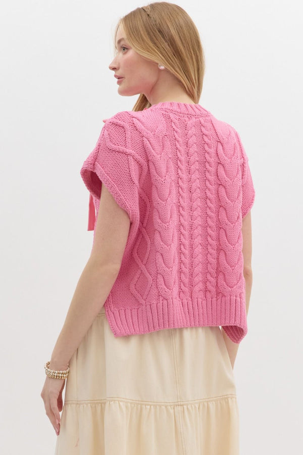Be My Baby Pink Ribbon Sweater