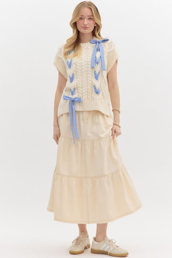 Be My Baby Blue Ribbon Sweater